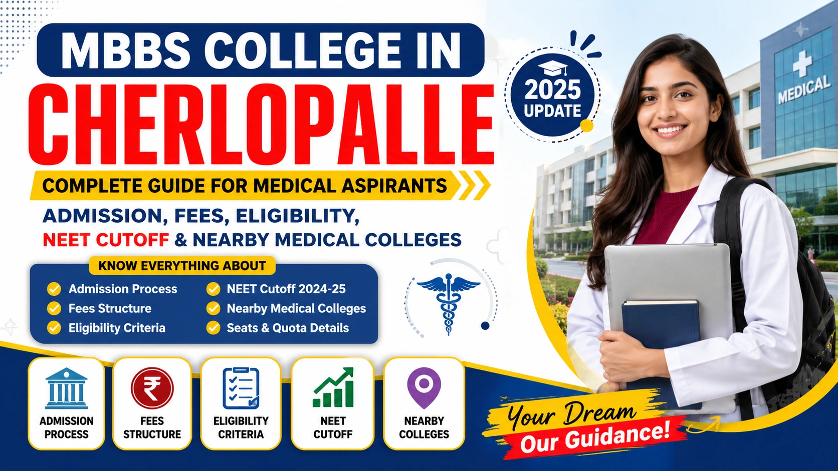 MBBS College in Cherlopalle: Admission, Fees, Eligibility, NEET Cutoff &amp; Nearby Medical Colleges