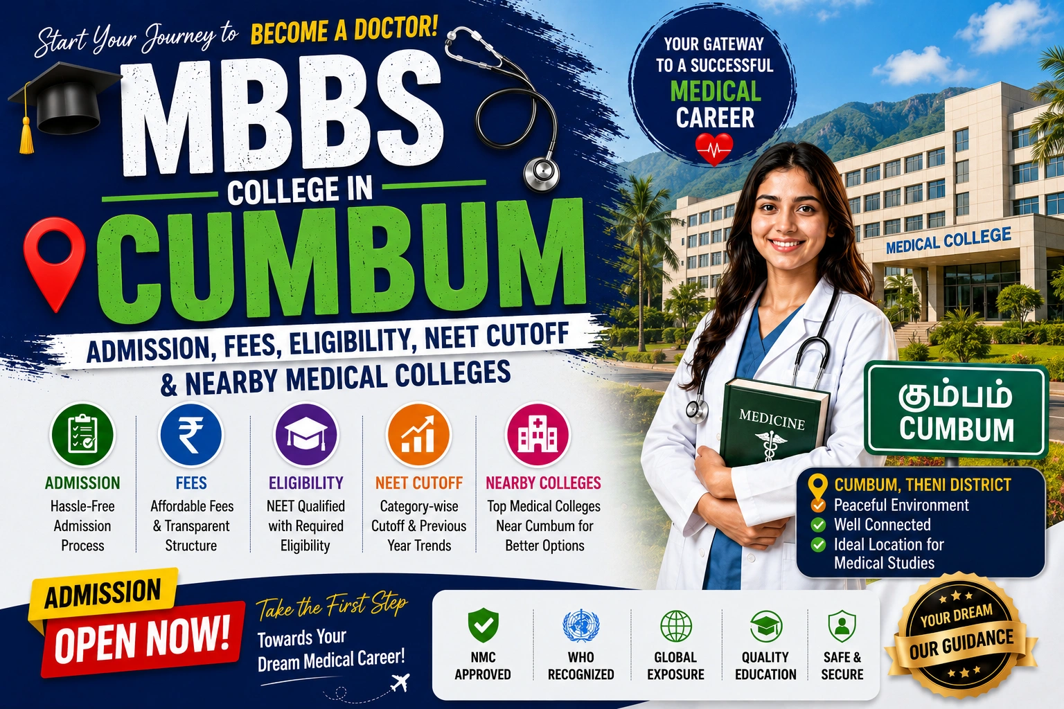 MBBS College in Cumbum: Admission, Fees, Eligibility, NEET Cutoff &amp; Nearby Medical Colleges