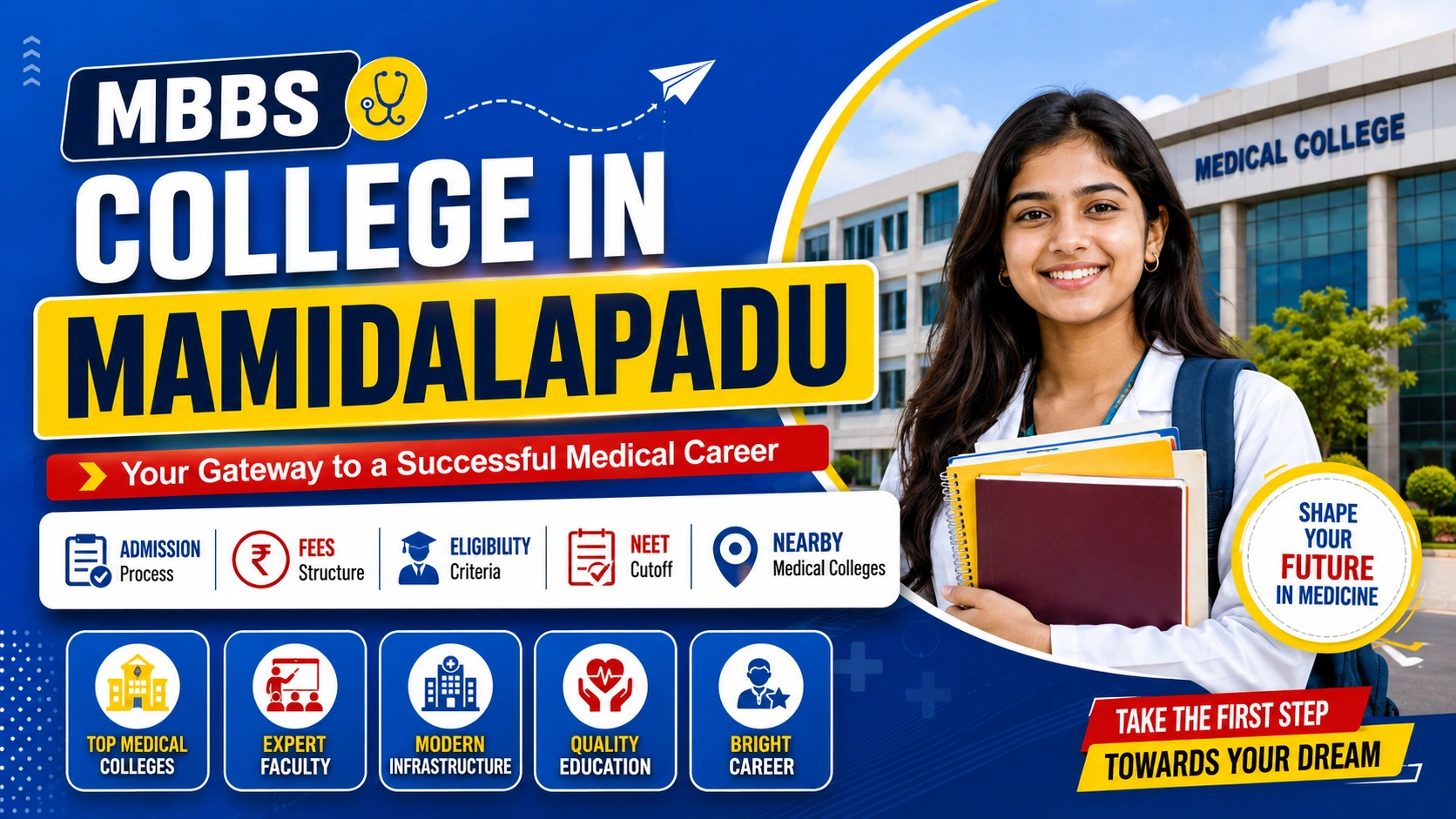 MBBS College in Mamidalapadu: Admission, Fees, Eligibility, NEET Cutoff &amp; Nearby Medical Colleges