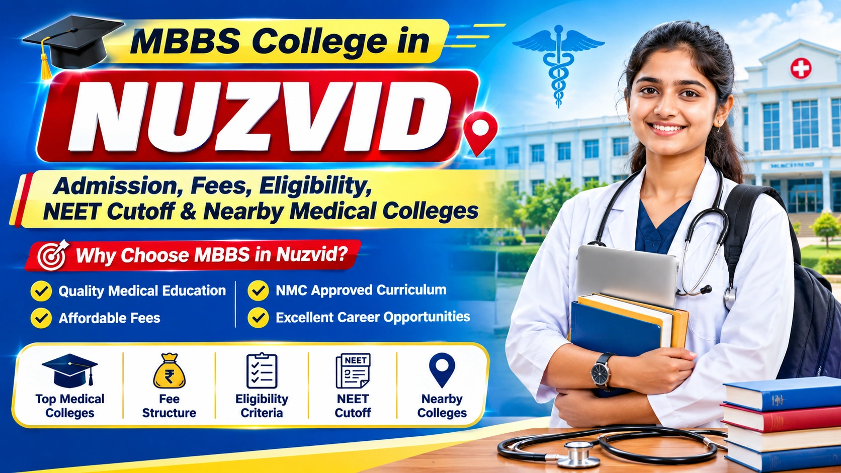 MBBS College in Nuzvid: Admission, Fees, Eligibility, NEET Cutoff &amp; Nearby Medical Colleges